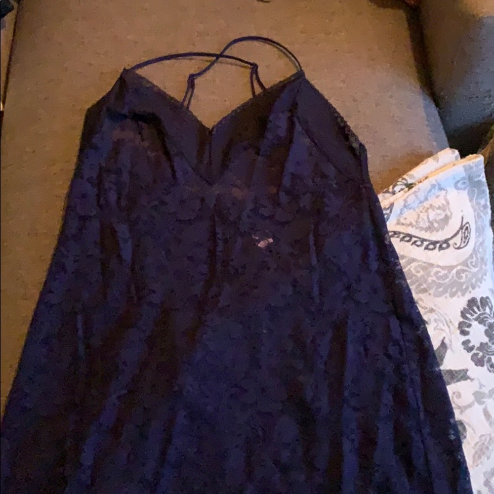 Navy blue VS lace night gown